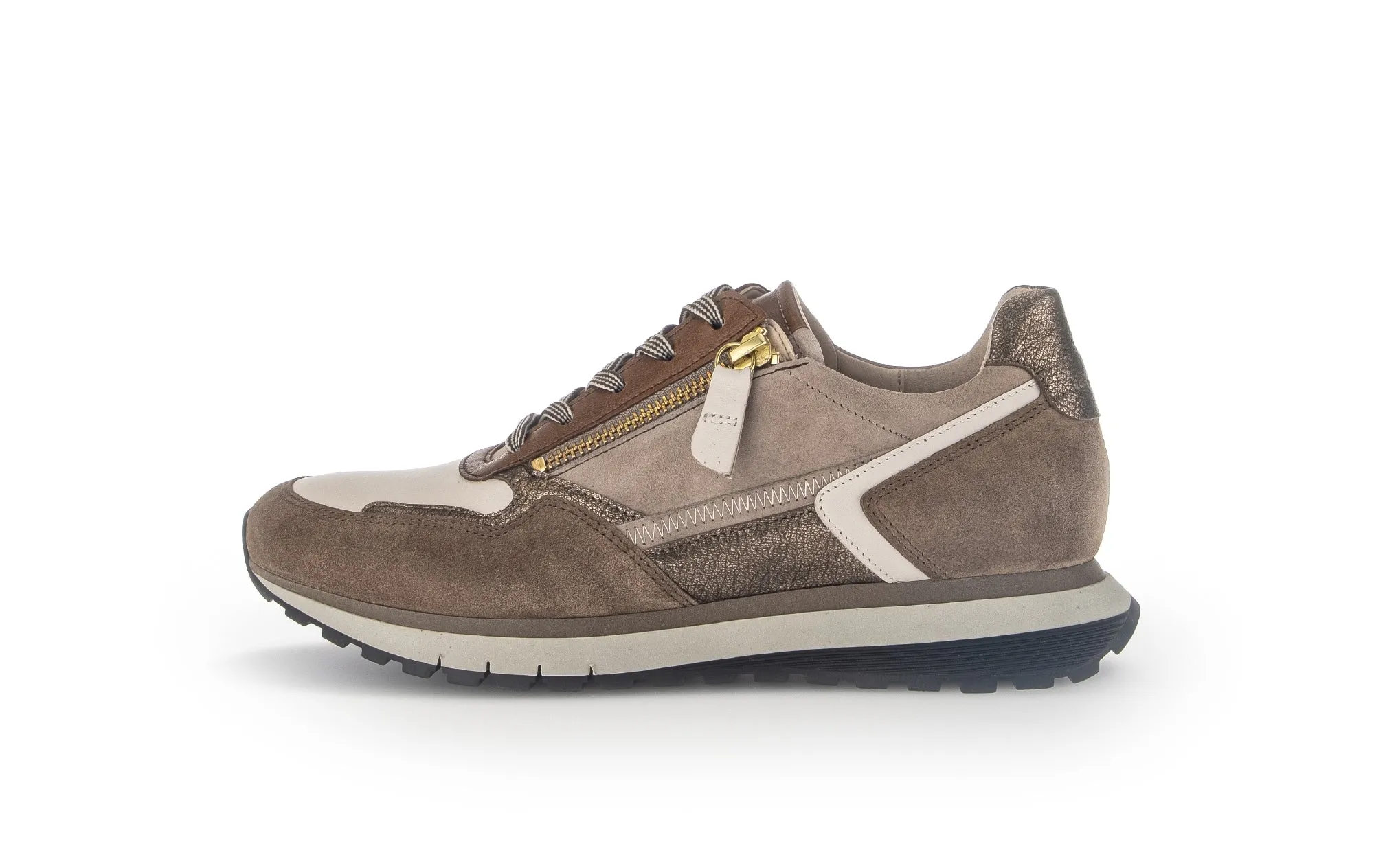 '36.378.55' women's wide fit (H) lace-up sneaker  - beige