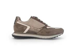 '36.378.55' women's wide fit (H) lace-up sneaker  - beige