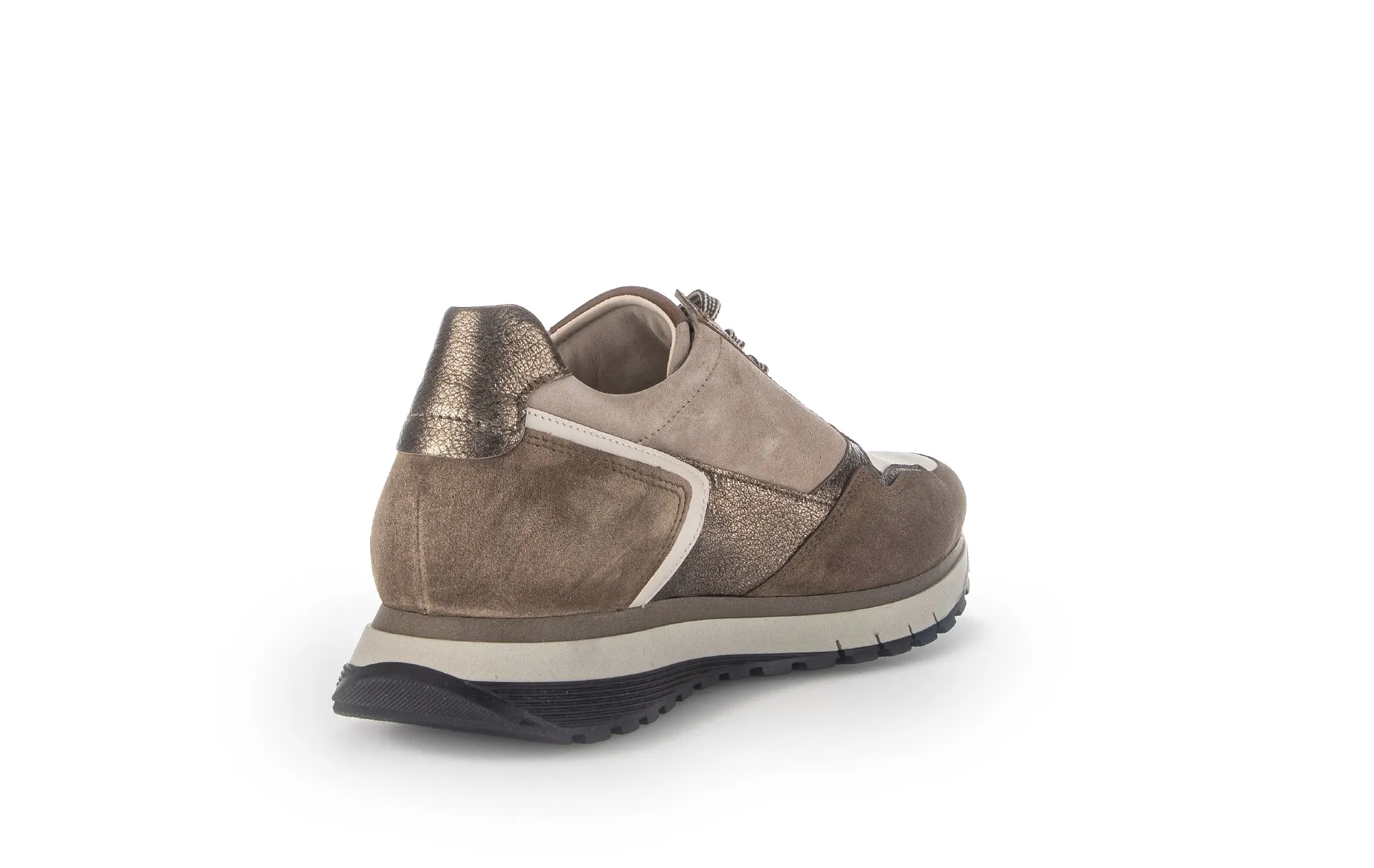 '36.378.55' women's wide fit (H) lace-up sneaker  - beige