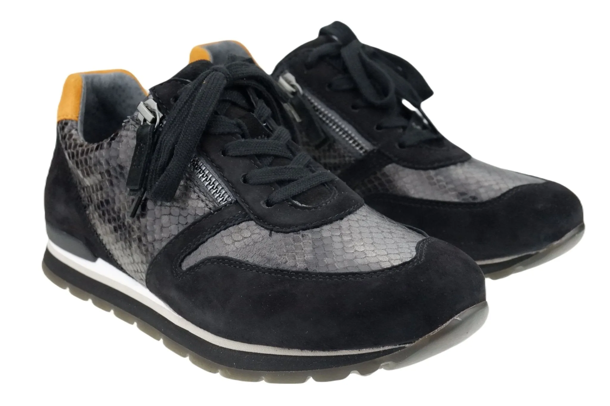 '56.369.33' women's lace-zip sneaker - Black mix