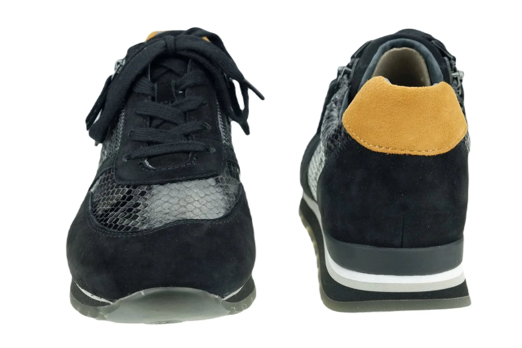 '56.369.33' women's lace-zip sneaker - Black mix