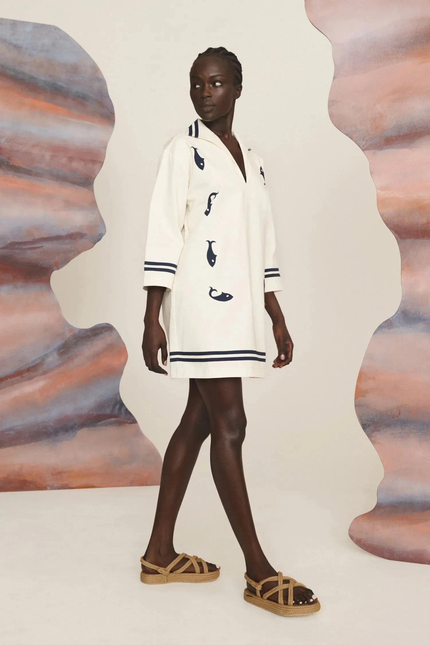 ALÉMAIS MARINE TUNIC DRESS