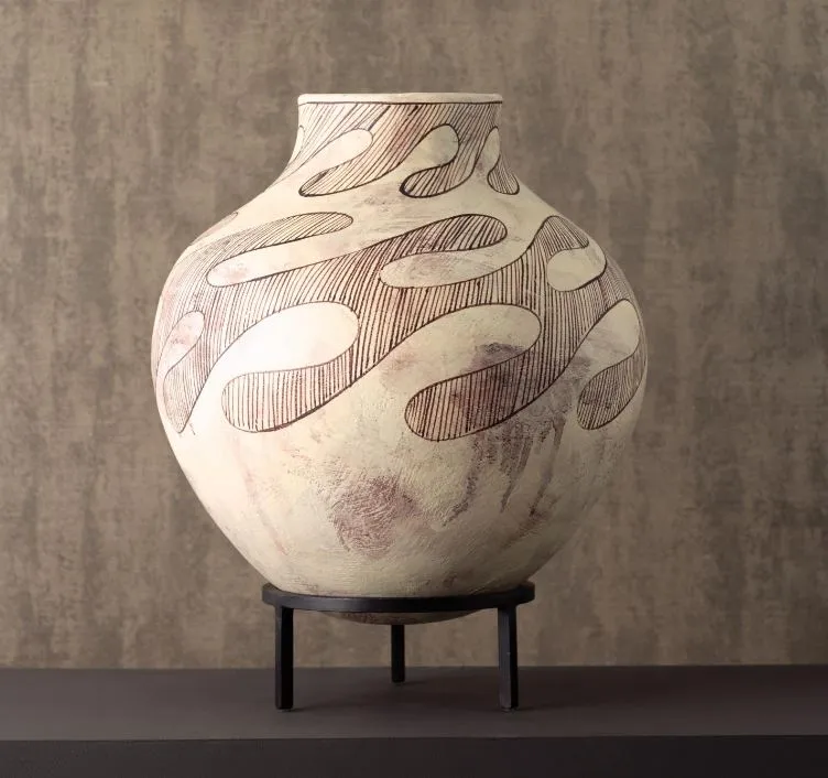 Anasazi Vessel On Stand, Antique - Global Views