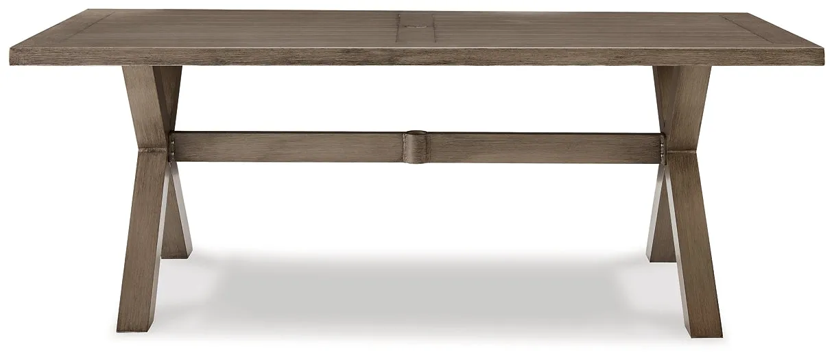 Beach Front RECT Dining Table w/UMB OPT