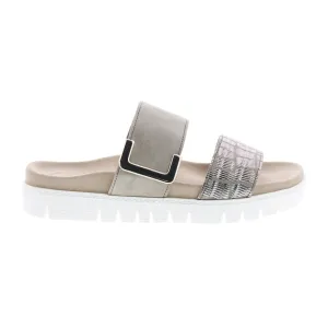 Gabor 43-740-31 Womens Brown Suede Strap Slides Sandals Shoes