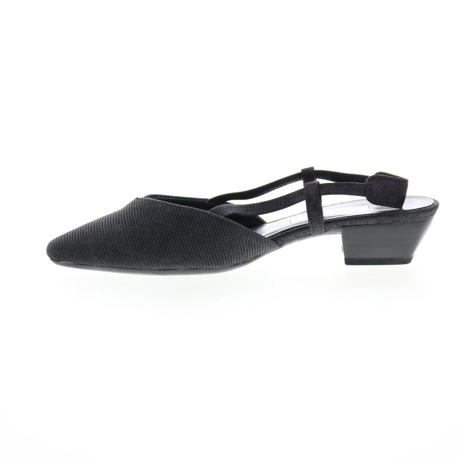 Gabor 8-5633-67 Womens Black Leather Slip On Strap Flats Shoes