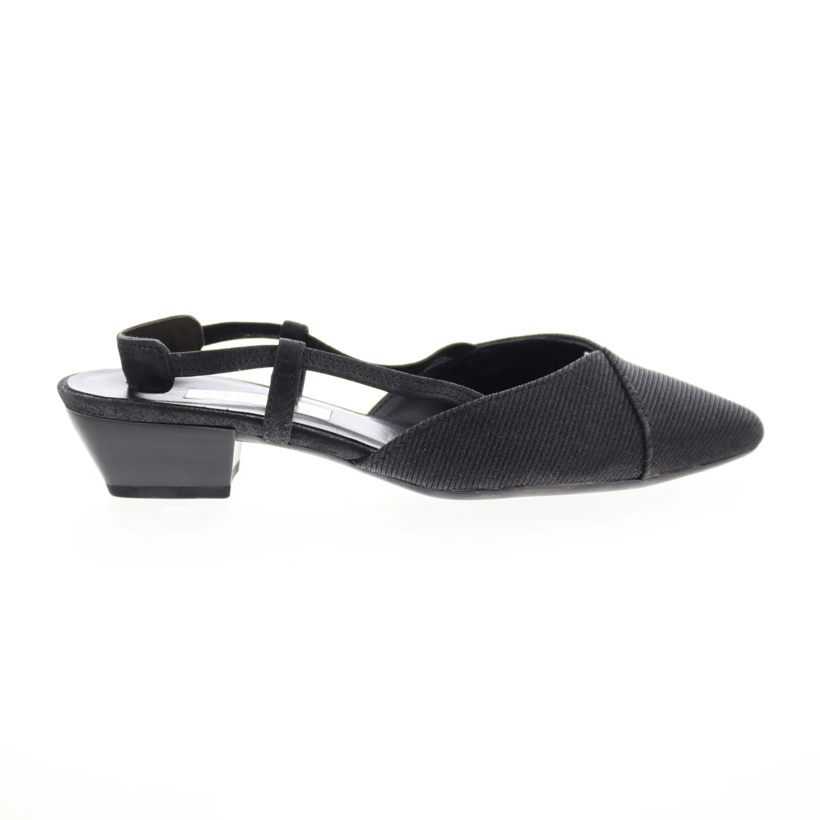 Gabor 8-5633-67 Womens Black Leather Slip On Strap Flats Shoes