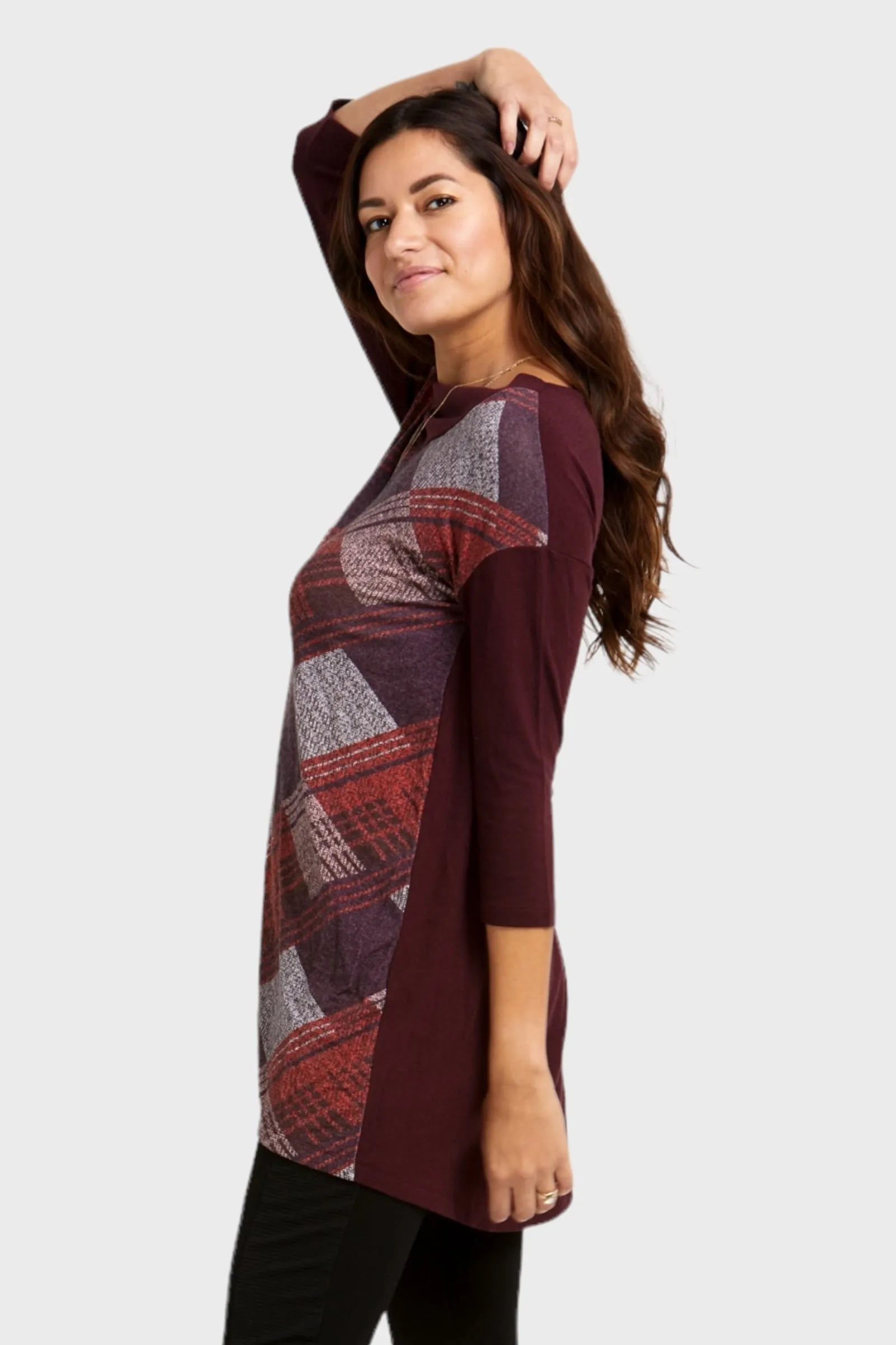 Geometric Printed Tunic Top