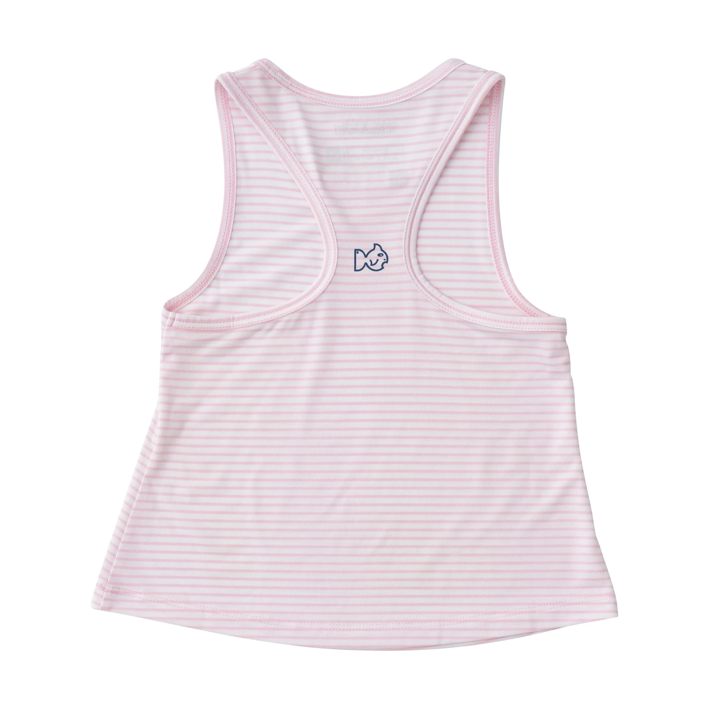 Girls' Race HER Back Active Tank Top in Pink Lady Stripe