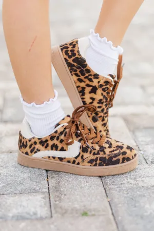 Girls: The Miriam Brown Leopard Sneakers