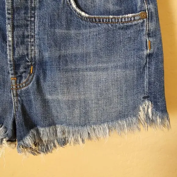Hudson Tori Slouch Cutoff Distressed Denim Jean Shorts in Angeleno