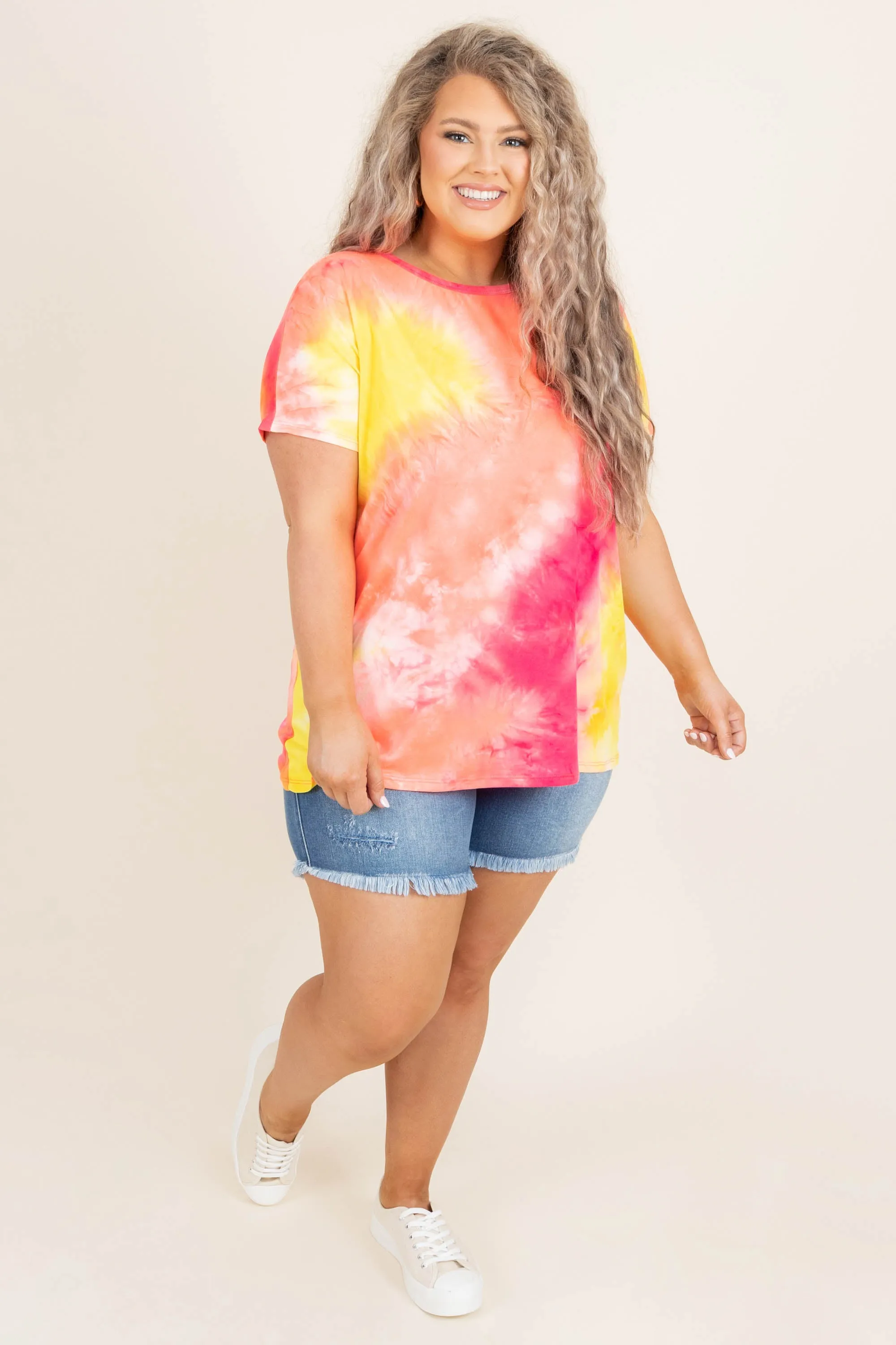 I Hope You Dance Top, Neon Pink Multi