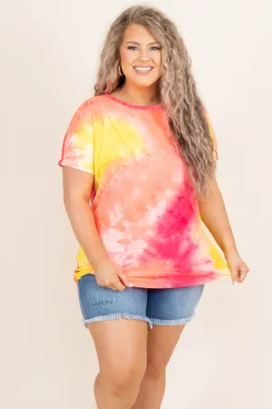 I Hope You Dance Top, Neon Pink Multi