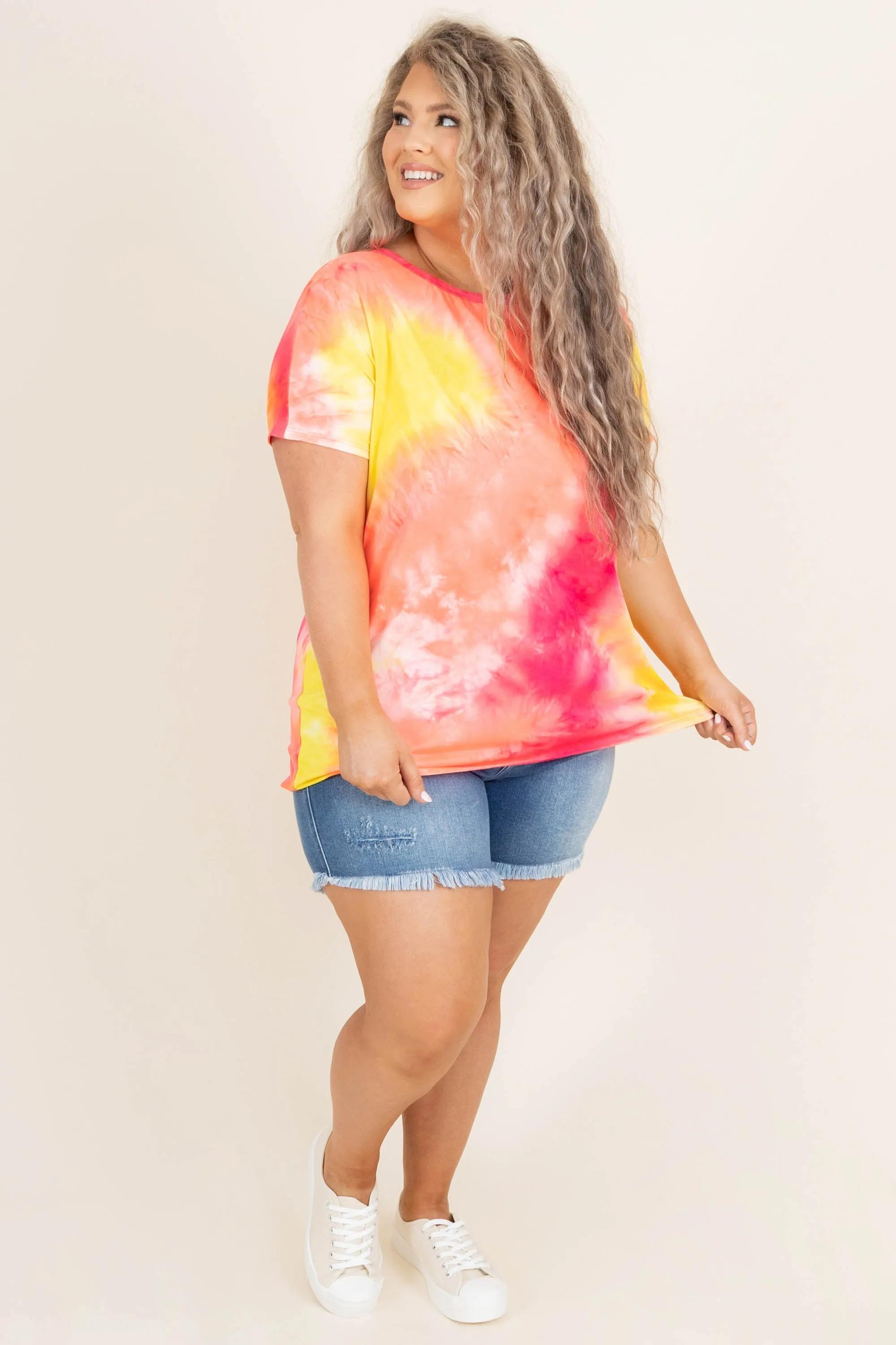 I Hope You Dance Top, Neon Pink Multi