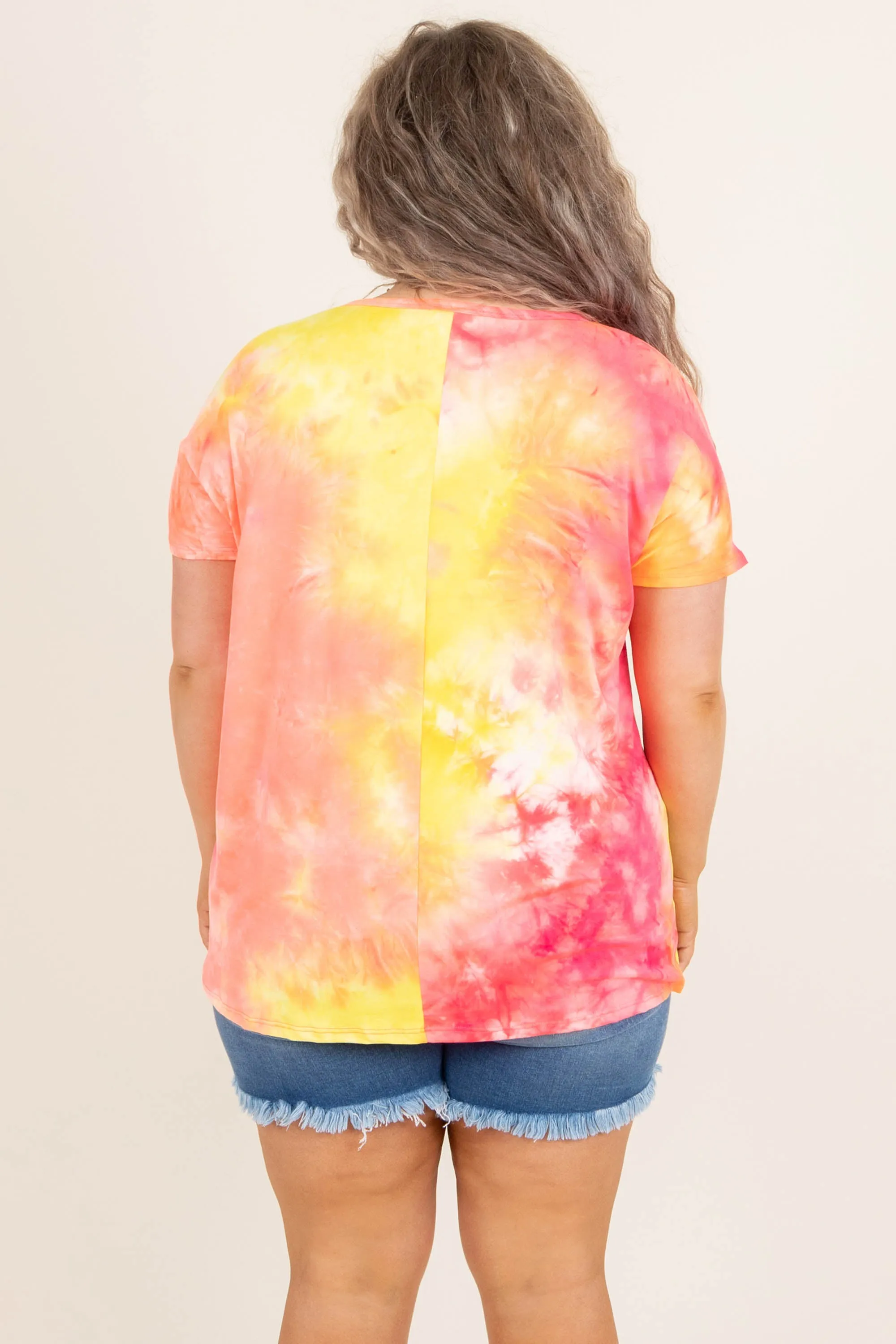 I Hope You Dance Top, Neon Pink Multi