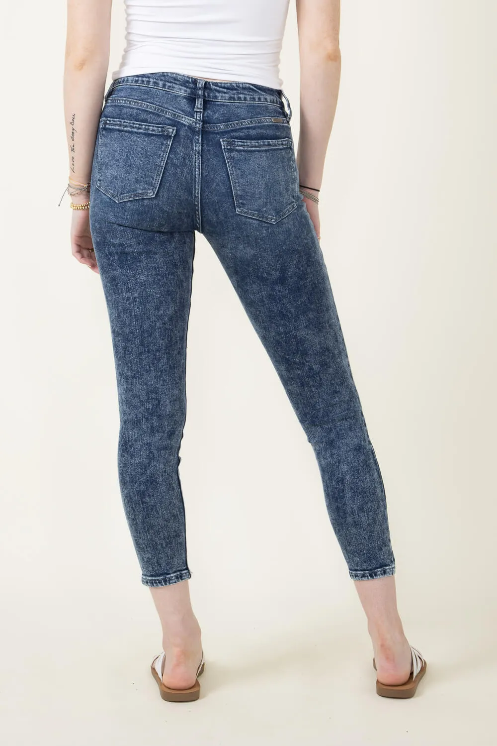 KanCan Temple Mid Rise Ankle Skinny Jeans for Women | KC70039M