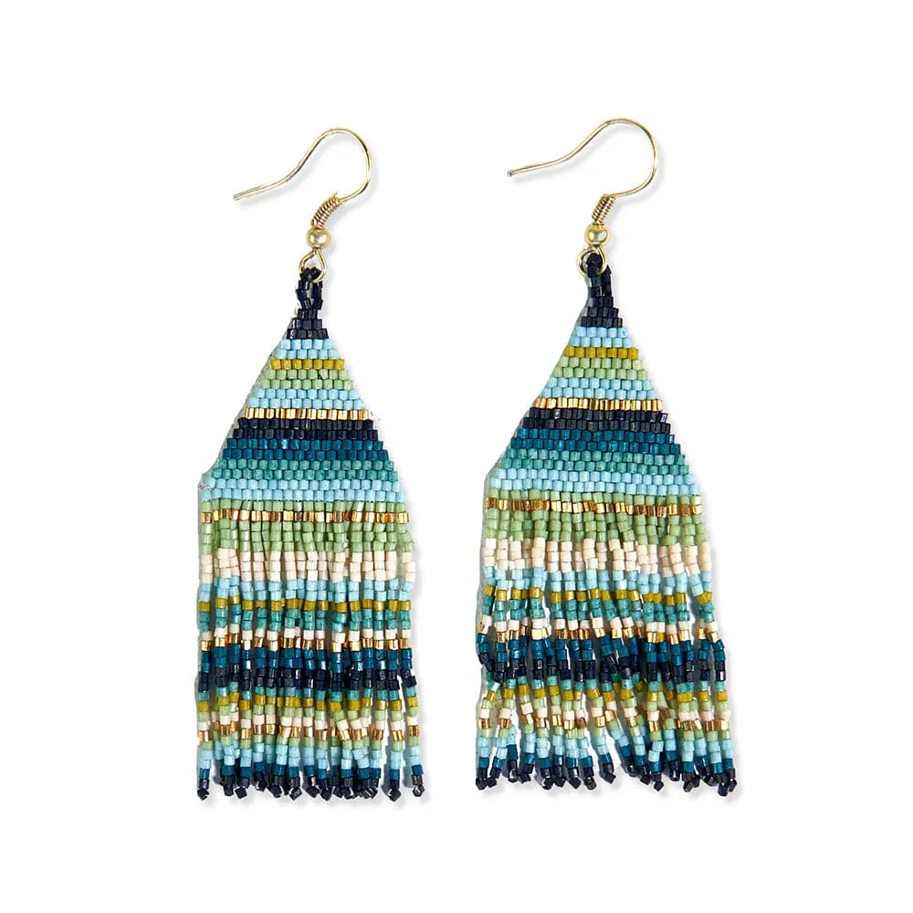 Lexie Horizontal Stripe Fringe Earrings