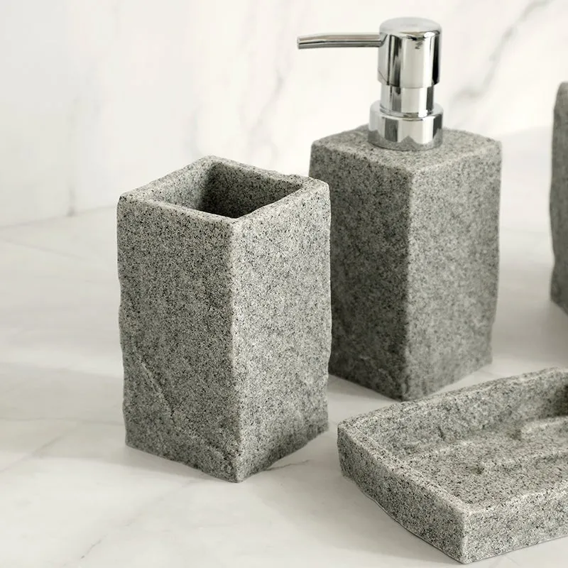 Luxe Resin Bathroom Set – Elegant, Durable, and Easy-to-Clean 4-Piece Bathroom Accessory Set