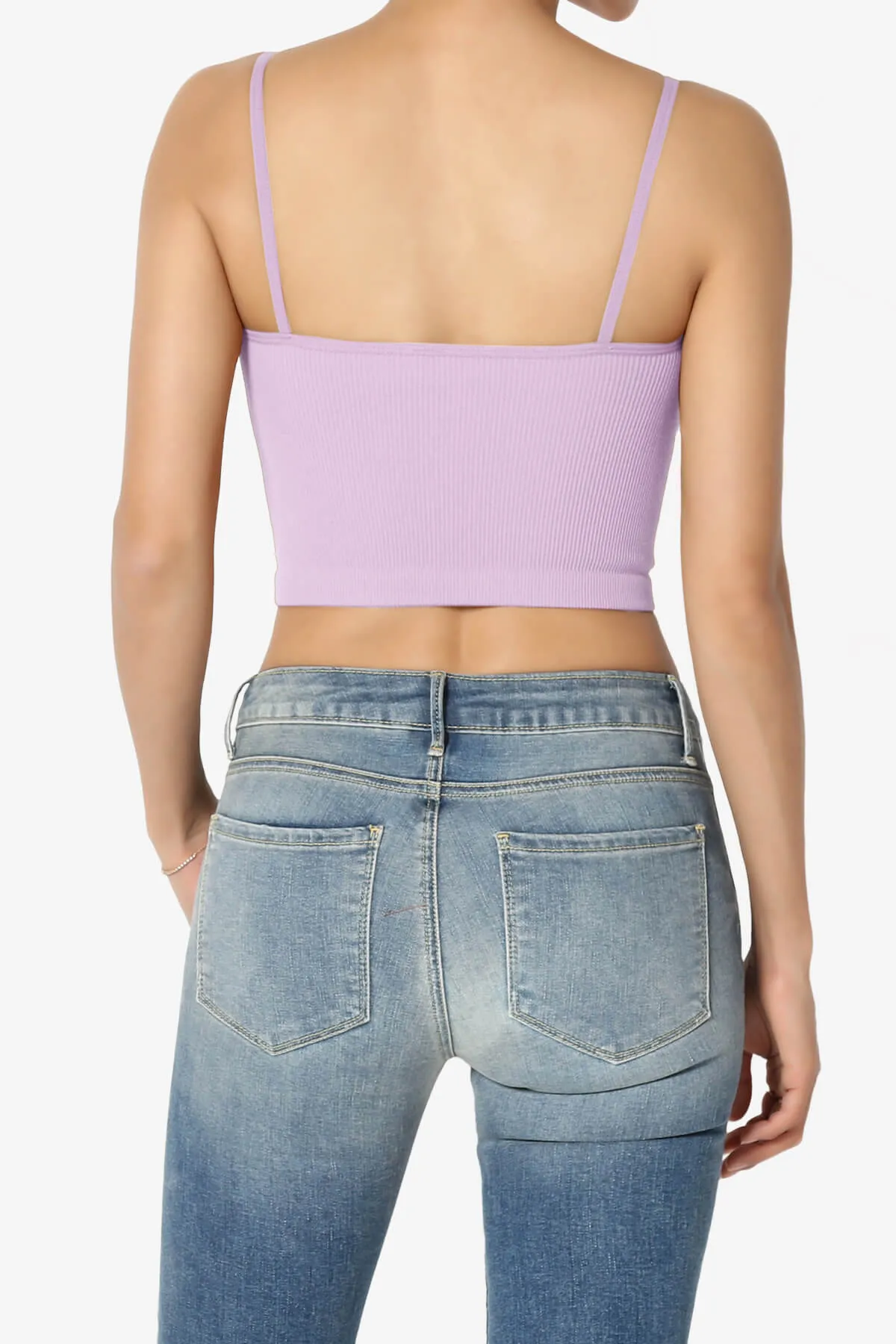 Nadeen Ribbed Seamless Crop Cami