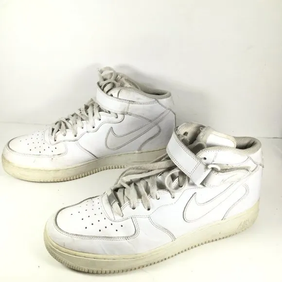 Nike AIR FORCE 1 MID Sneakers White Size 10
