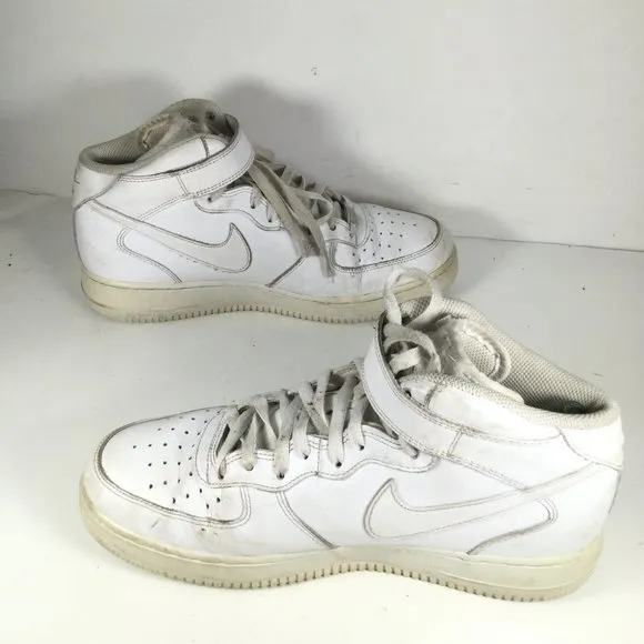 Nike AIR FORCE 1 MID Sneakers White Size 10