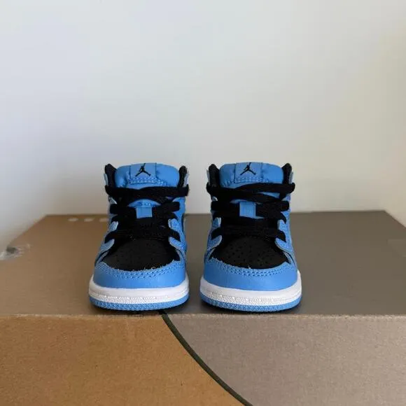 Nike Air Jordan 1 Mid ‘University Blue’ Toddler Sneakers - SZ 2 C