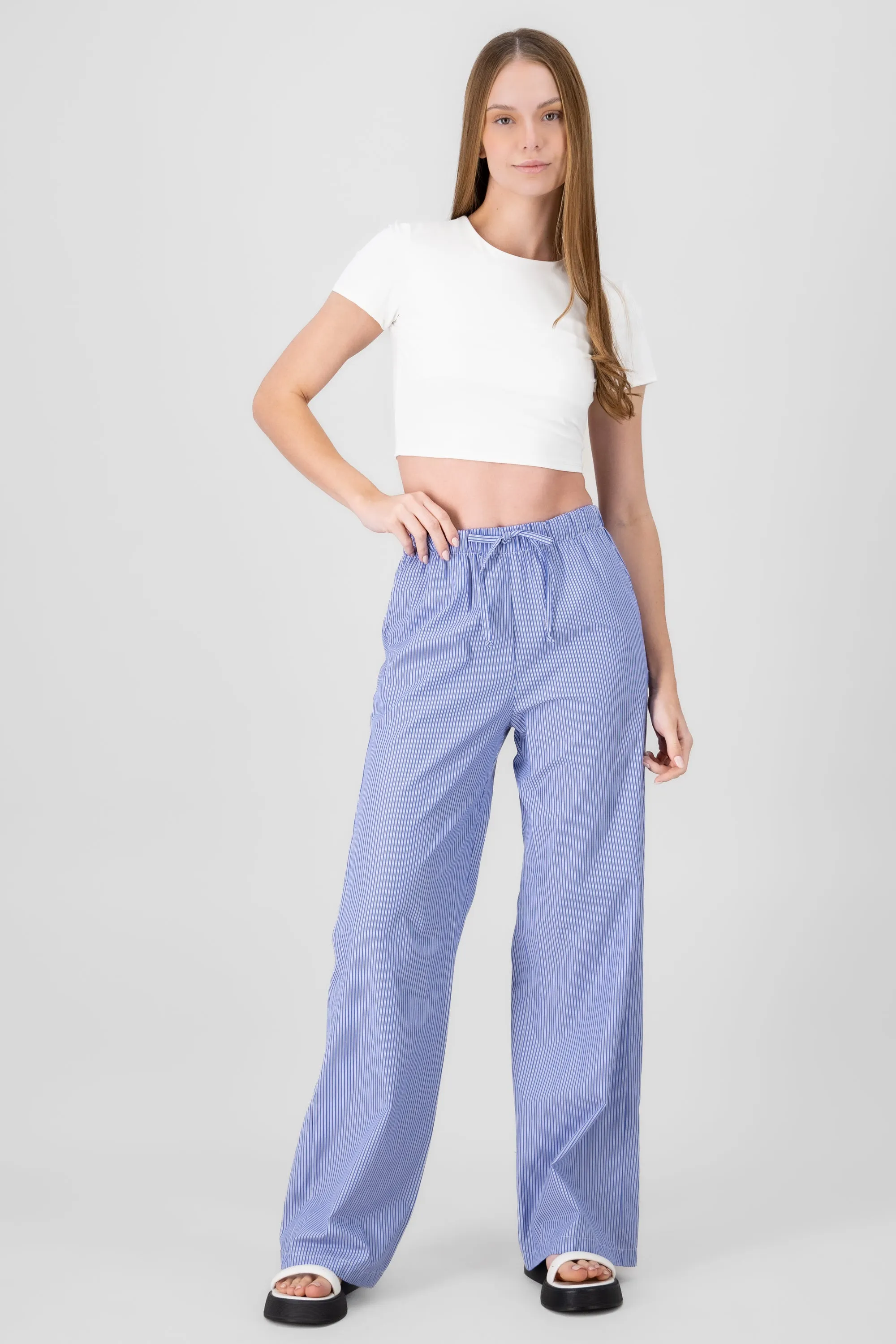 Pantalon amplio rayas con jareta Hypsters