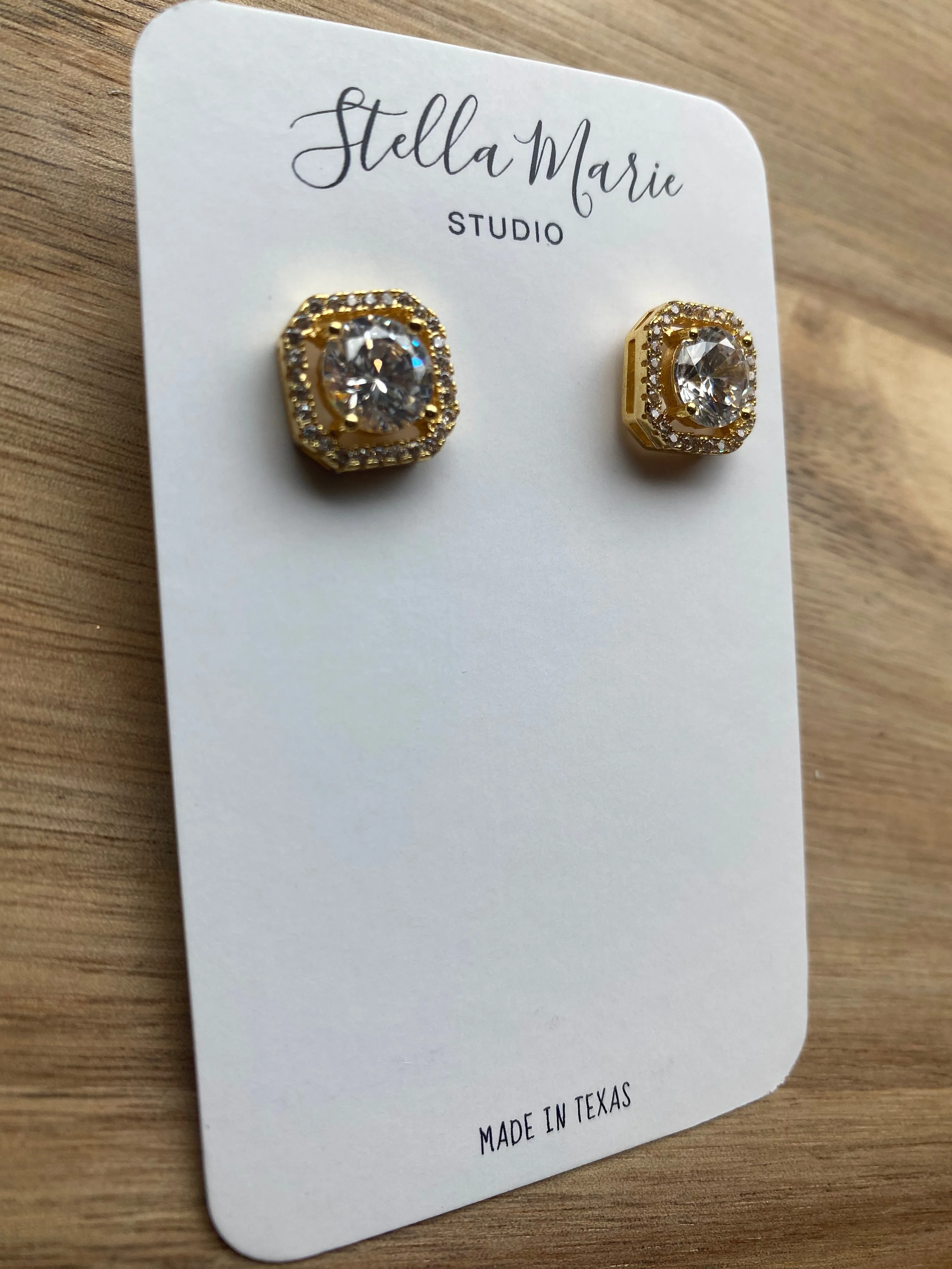 Sparkle Bright Square Studs