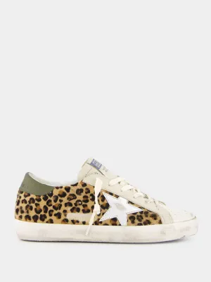 Super-Star Classic Sneakers with Horsy Leather and Laminated Star