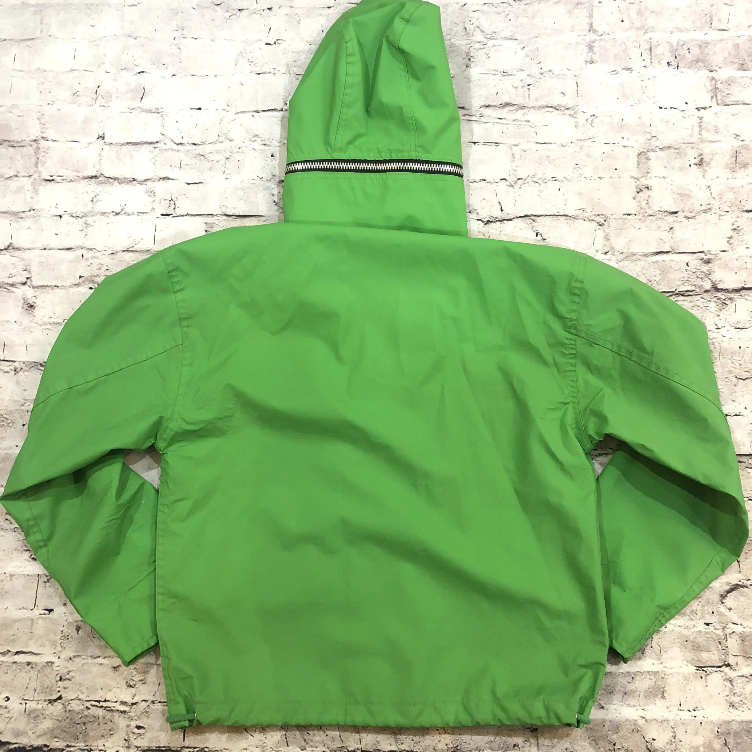 WIPETTE RAIN THINGS Green Vinyl Rain Jacket Size S