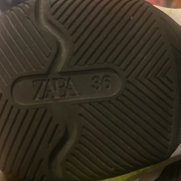 Zara Neon Green Boys Sock Sneakers - Size 36